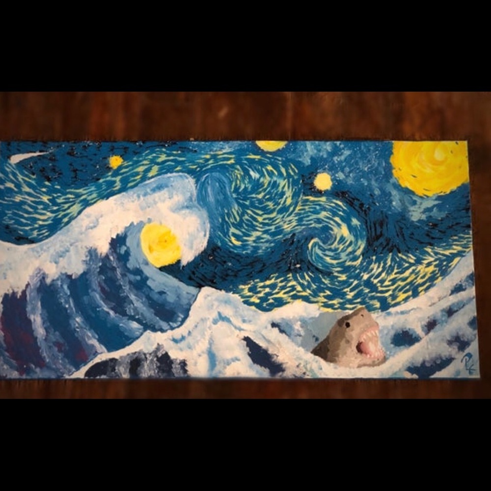 Painting of a shark ~shark in the night~ - Picture 1 of 5